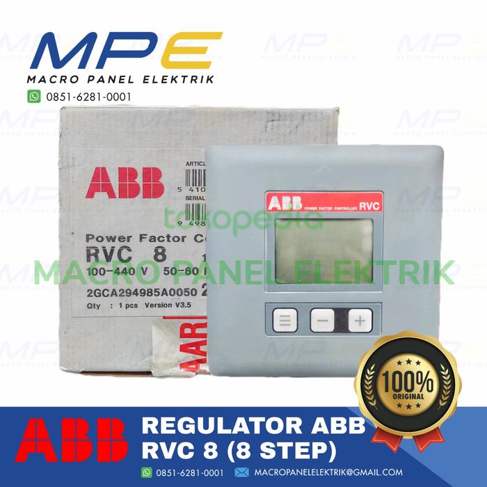 Jual Regulator ABB RVC8 8 Step / Power Factor Controller ABB RVC 8 8 ...