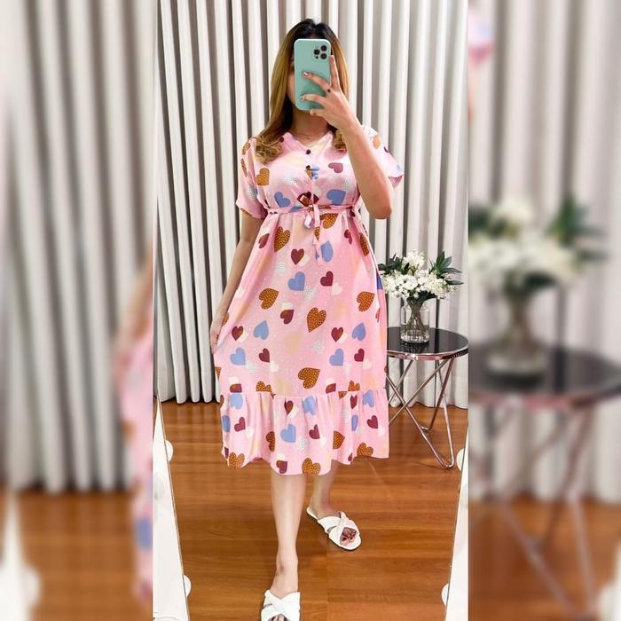 Gambar DASTER RAYON BUSUI - Pink Love dari PEHH PIYAMA undefined Tokopedia