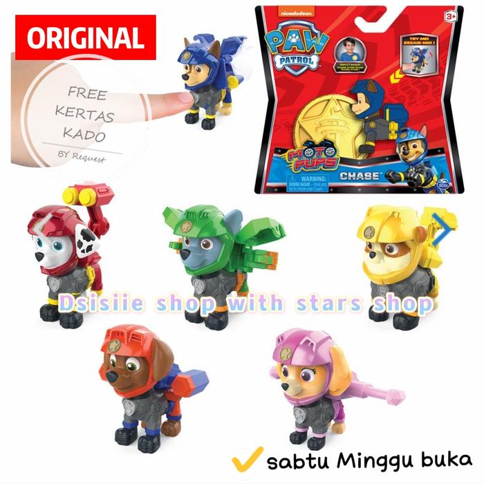 Paw Patrol Moto Pups Collection Hero Moto Ass Original Satuan Rocky