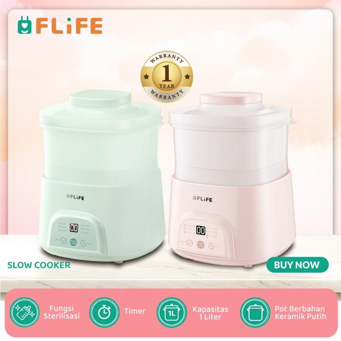 Gambar FLIFE Slow Cooker 1L - FC-30NC01 - Multifungsi - Baby Food dari PASAR ELEKTRONIK MEDAN undefined Tokopedia