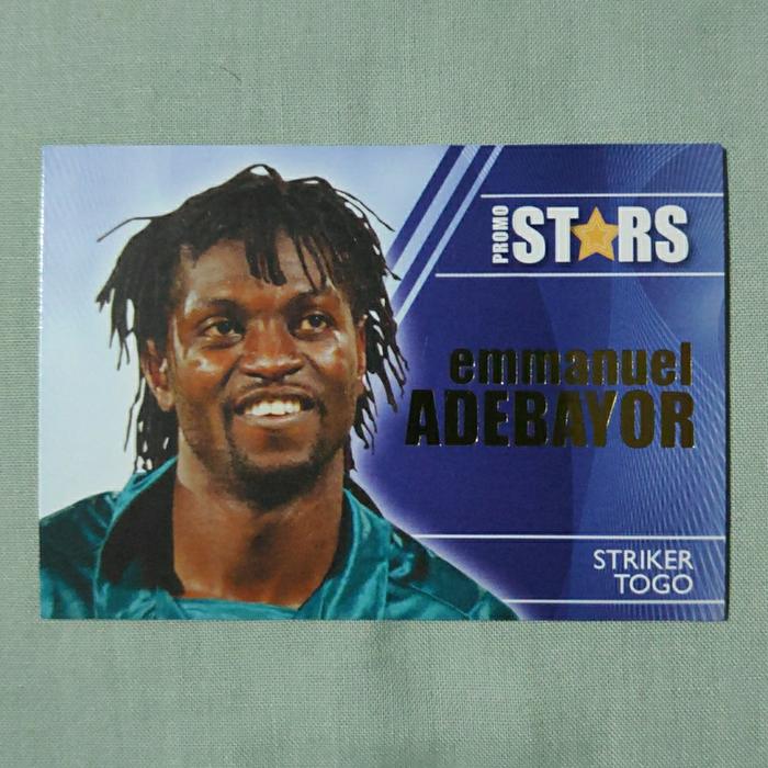 Gambar Kartu Card Promo Stars Futera World Football - Adebayor dari Chris Mad Dog undefined Tokopedia