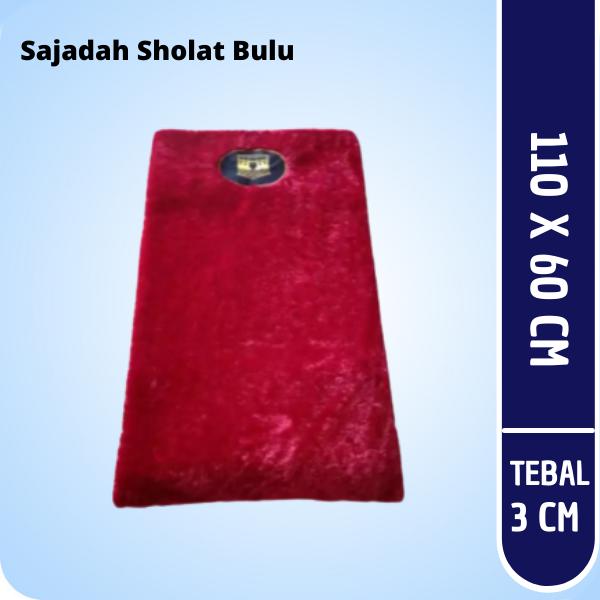 Gambar Sajadah Bulu Rasfur Tebal 3 Cm Berkualitas 110x60 Cm Busa HDP 2.5 Cm Kain Halus Lembut Bonus Tasbih 33 Butir - Maron dari InterSoft undefined Tokopedia