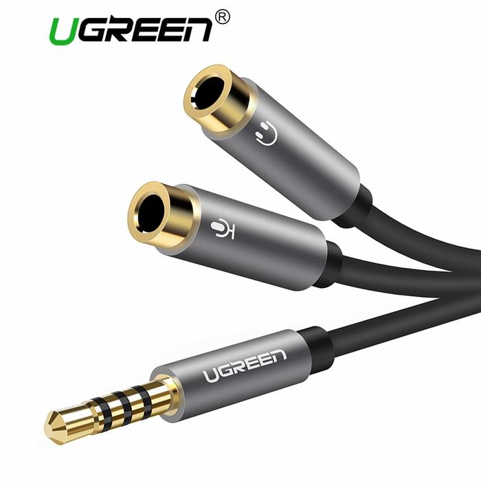 Jual UGREEN AV141 TRRS Splitter for Headphone Mic Out
