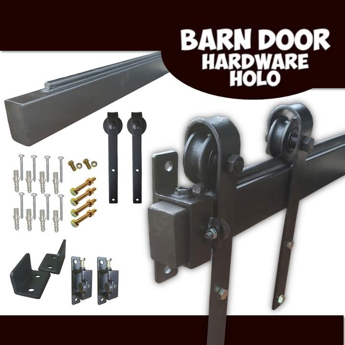 Gambar Sliding Barn Door Hardware, Besi Rel Pintu Geser Holo Panjang 180 dari Yushca Natura undefined Tokopedia