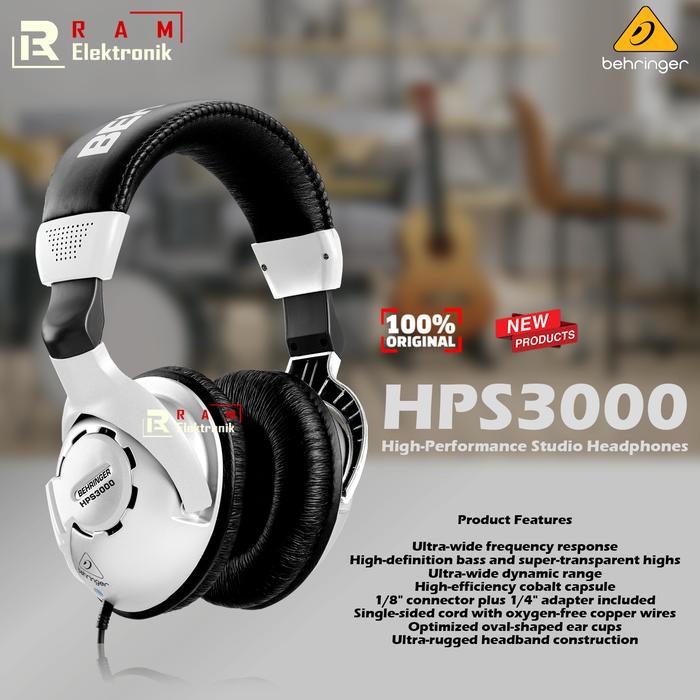 Jual Headphone BEHRINGER HPS3000 / HPS 3000 For Studio Monitoring Original  - Jakarta Barat - RAM elektronik | Tokopedia