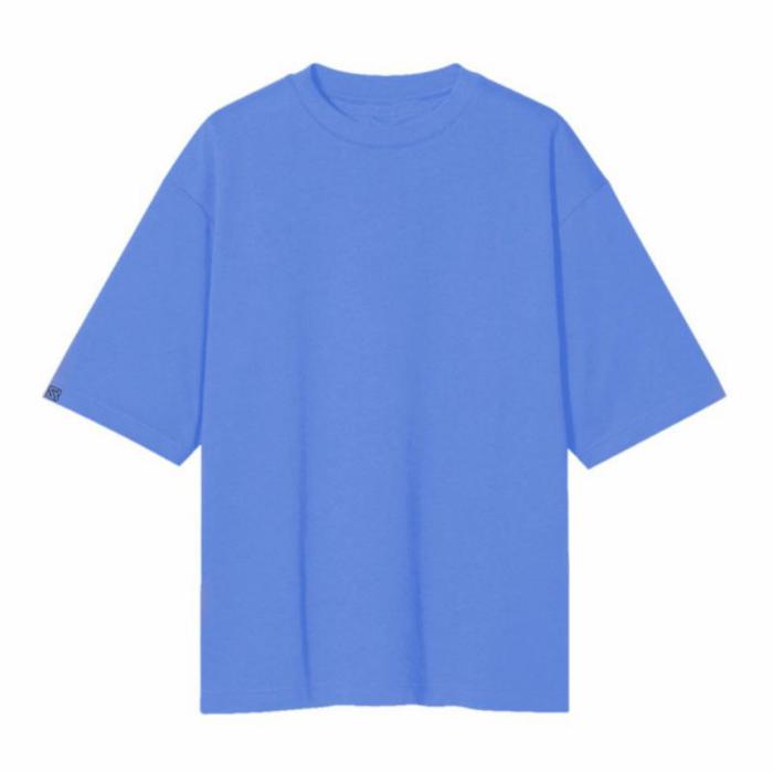 Gambar kaos polos oversize lengan pendek Cotton 30s - Biru turkis, Oversize dari JNOS.ID undefined Tokopedia