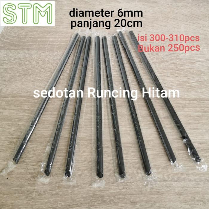 Gambar sedotan hitam higienes steril plastik/warping film straw runcing seal - Hitam 300pcs dari STMofficialshop undefined Tokopedia