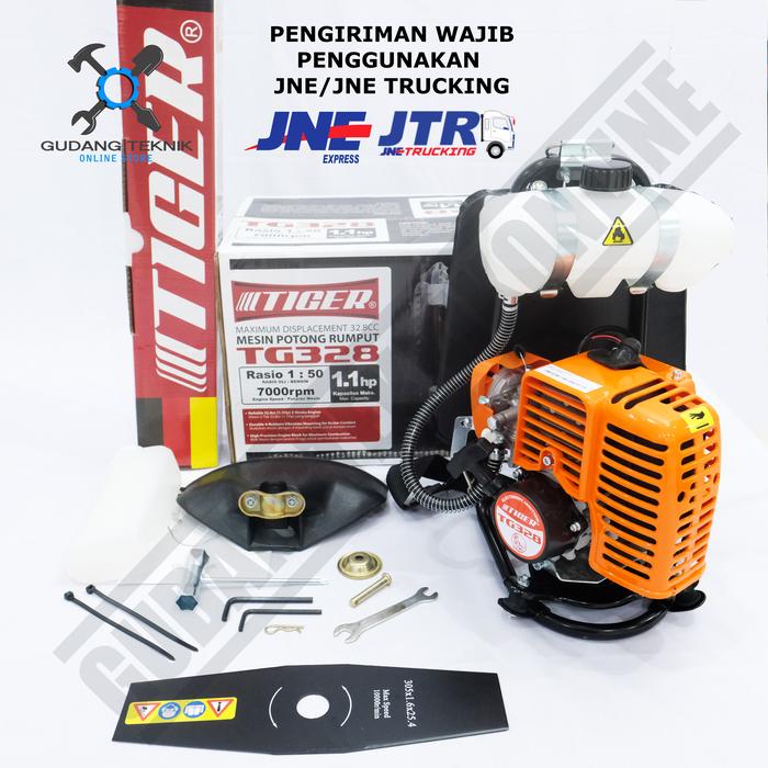 Gambar Mesin Potong Rumput Gendong TIGER 2Tak TG328 / Brush Cutter TIGER 328 dari Indo Teknik 77 undefined Tokopedia