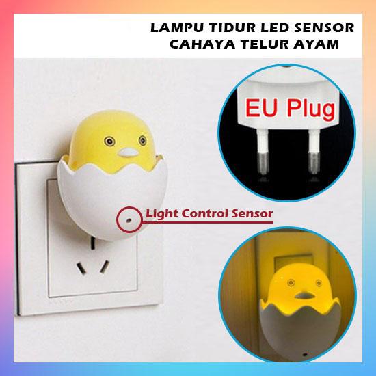 Gambar Lampu Tidur Telur Ayam Sensor Cahaya LED Night Light Lamp Chicken Egg dari Miczson undefined Tokopedia