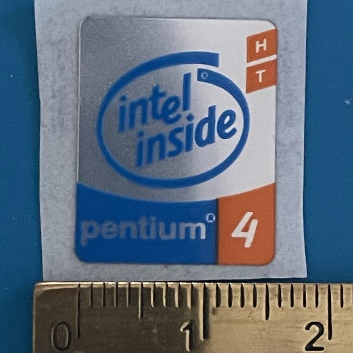 Jual Sticker stiker logo Pentium 4 HT ori ukuran kecil utk laptop ...