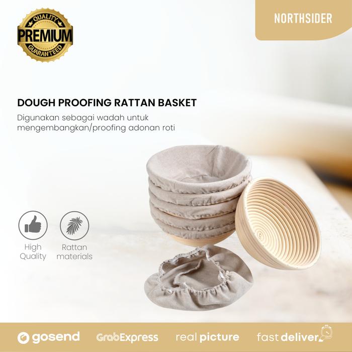 Gambar Banneton roti bulat rotan | Rattan basket proofing dough round - Diameter 25cm dari Northsider Coffee Shop undefined Tokopedia