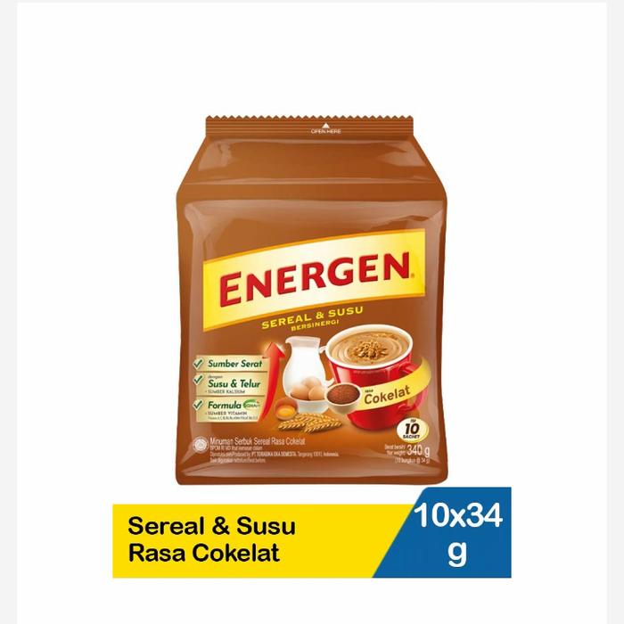 Gambar Energen Sereal & Susu Cokelat 10X34gr dari MN&amp;Moazam undefined Tokopedia