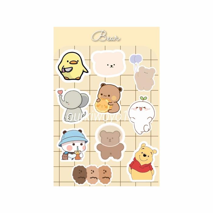 Gambar sticker pack aesthetic stiker - beruang kiyut, uncutting dari ourkiwoyo12 undefined Tokopedia