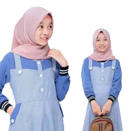 Gambar Gamis Anak Perempuan 10 tahun 11 tahun 12 tahun 13 tahun Baju Anak - Biru M dari ambirul undefined Tokopedia