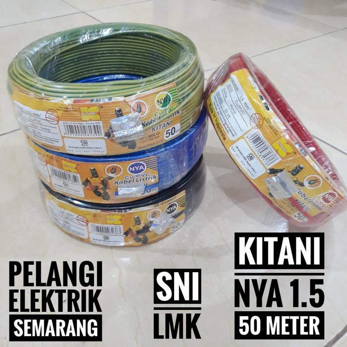 Gambar KITANI Kabel Listrik NYA 1.5 1,5 1x1.5 Kawat Engkel SNI LMK - 50 Meter dari TB Cahaya Pelangi undefined Tokopedia