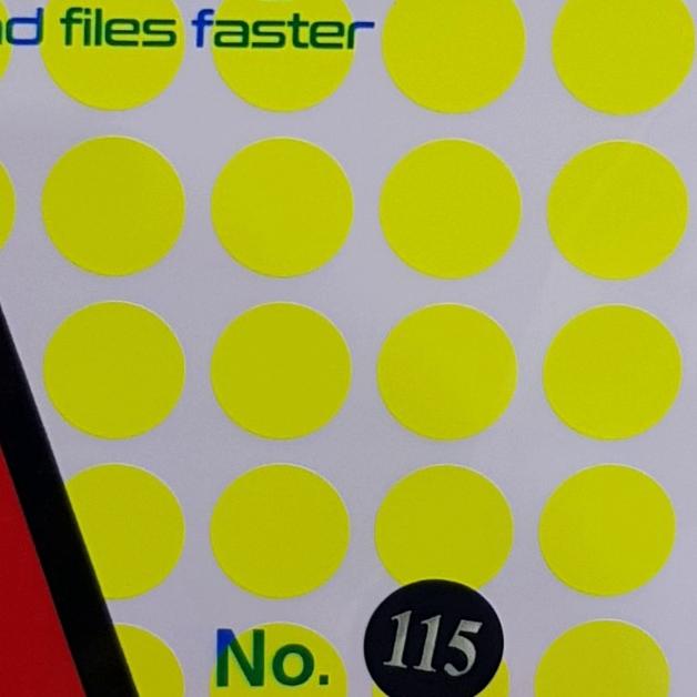 Gambar Stiker label T&J no.115 dot warna / Label stiker bulat 17mm warna - Kuning dari Trisdavin Store undefined Tokopedia