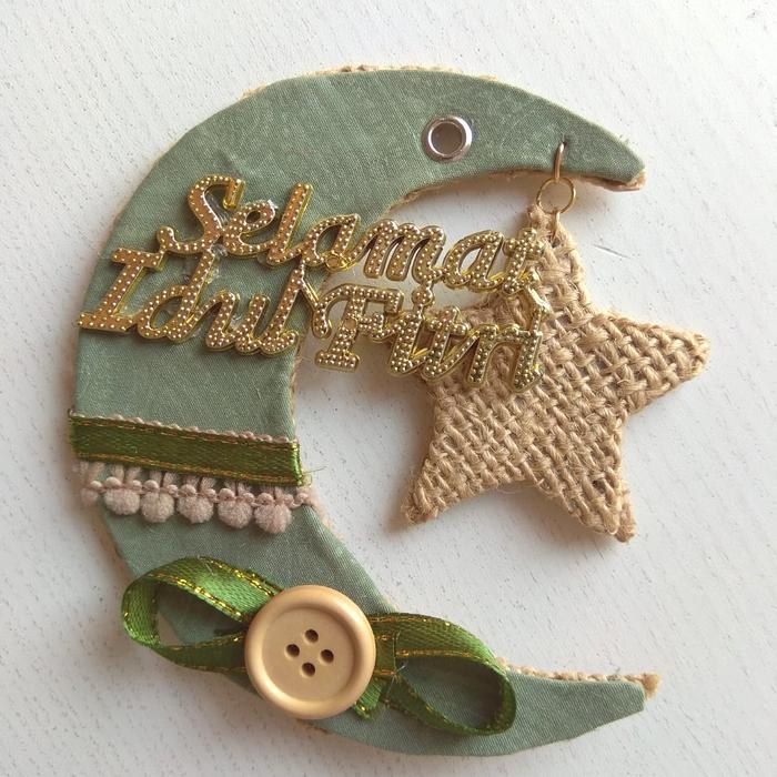 Gambar Dekorasi Dinding Pintu Kain Goni Hiasan Gantung Ramadan Idul Fitri - Bulan Bintang dari Niek&#39;s Burlap &amp; Lace undefined Tokopedia