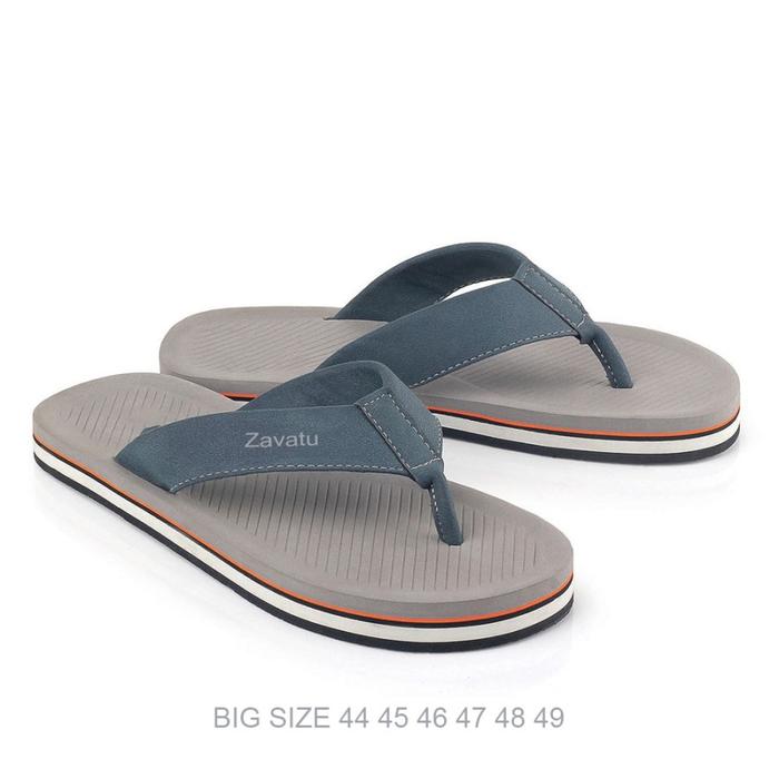 Gambar Sandal Pria BIG SIZE 44-45-46-47-48-49 Sandal Ukuran Jumbo Pria Casual - ABU NAVY, 46 dari ARVIAN Footwear & Fashion undefined Tokopedia