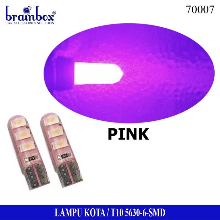Gambar Lampu Senja Kota T10 5630-6SMD Lampu Kecil Mobil Bagasi Platform Atap - Pink dari Brainbox Car and Home undefined Tokopedia