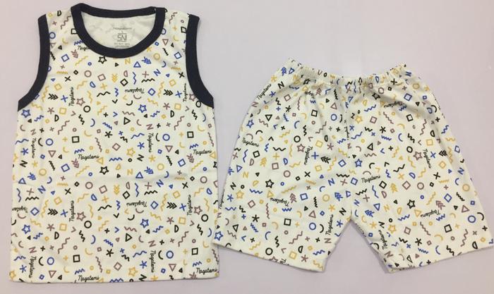 Gambar Setelan Lengan Buntung NAGATOMI Putih Print Size L - Kuning dari MAOMI BABY SHOP undefined Tokopedia