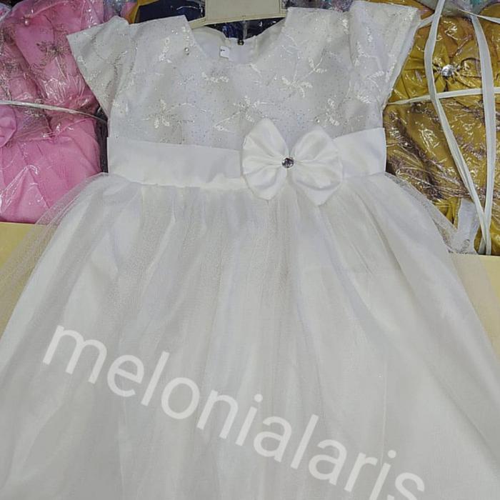 Gambar gaun putih 5-8 / dress anak perempuan / bayi baby / murah grosir bagus - model 1 dari melonialaris undefined Tokopedia
