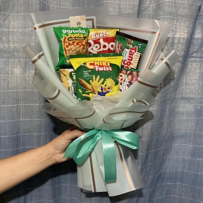 Gambar [READY] Small Bouquet Snack (Buket Snack, Buket Kecil, Makanan, Ciki, - Green dari selobouquet undefined Tokopedia