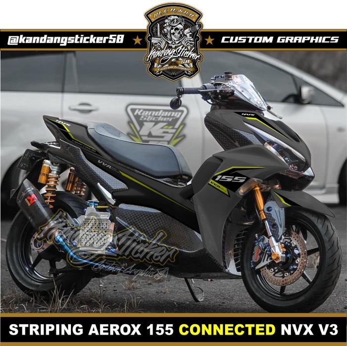 Gambar Striping Aerox 2020 connected Nvx Malaysia Sunmori - Dark Grey, Rubah Warna Lis dari KandangSticker undefined Tokopedia