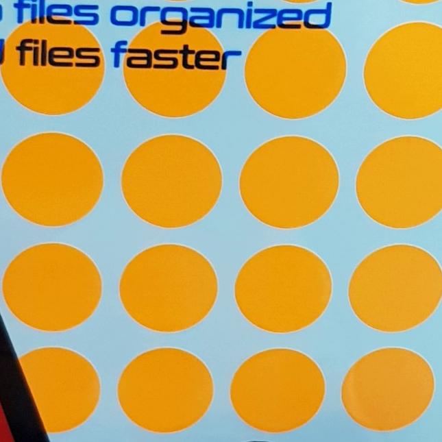 Gambar Stiker label T&J no.115 dot warna / Label stiker bulat 17mm warna - Orange dari Trisdavin Store undefined Tokopedia