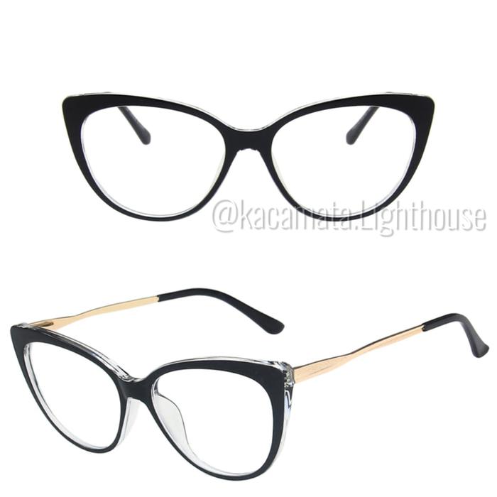 Gambar Frame kacamata minus cateye retro terbaru + lensa antiradiasi dari kacamata murah bogor undefined 5 Tokopedia