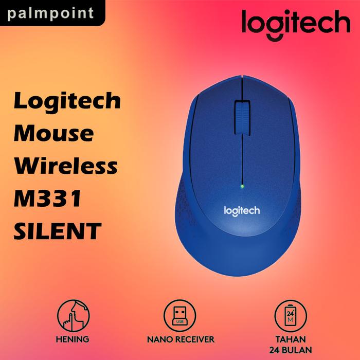 Gambar Logitech M331 Mouse Wireless Silent Click - Biru dari PalmPoint Store undefined Tokopedia