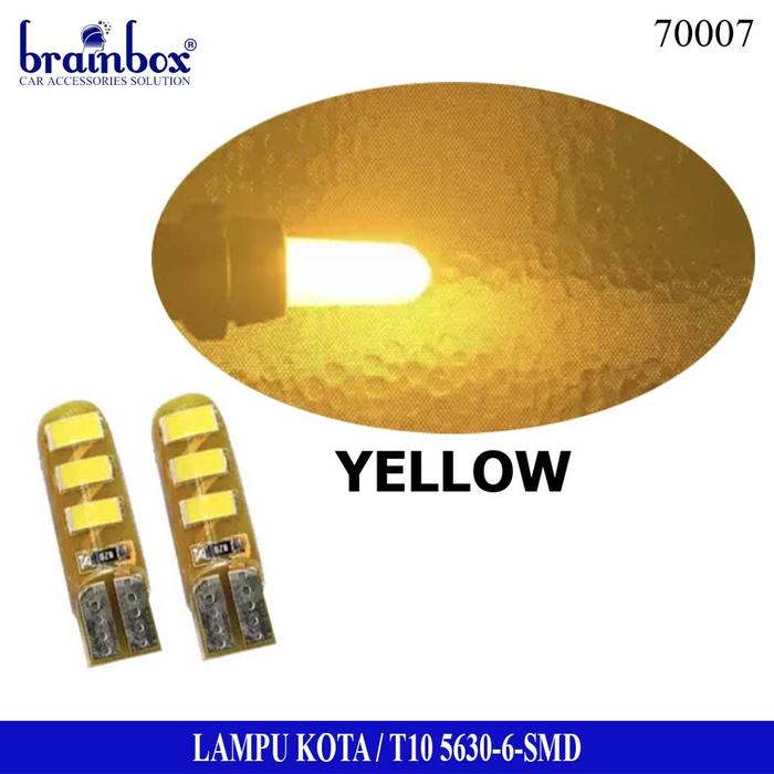 Gambar Lampu Senja Kota T10 5630-6SMD Lampu Kecil Mobil Bagasi Platform Atap - Kuning dari Brainbox Car and Home undefined Tokopedia