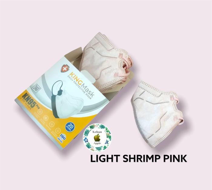 Gambar Masker KN95 KINGMASK 6PLY PRO isi 20 PCS - LightShirmpPink dari Warung Viral_NEW undefined Tokopedia