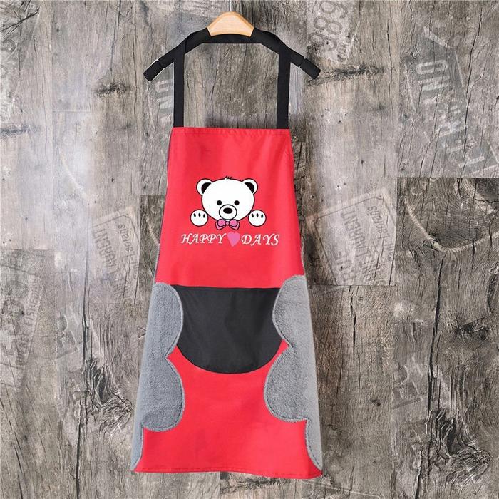 Gambar Apron Celemek Masak Anti Air dan Anti Minyak Waterproof Motif Beruang - Beruang Merah dari Neo Shopping Mall undefined Tokopedia