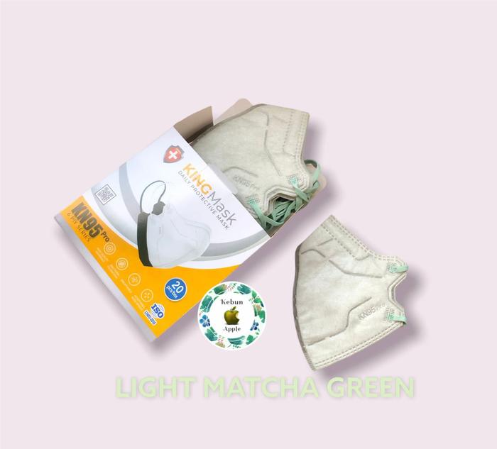 Gambar Masker KN95 KINGMASK 6PLY PRO isi 20 PCS - LIGHT MATCHA dari Warung Viral_NEW undefined Tokopedia