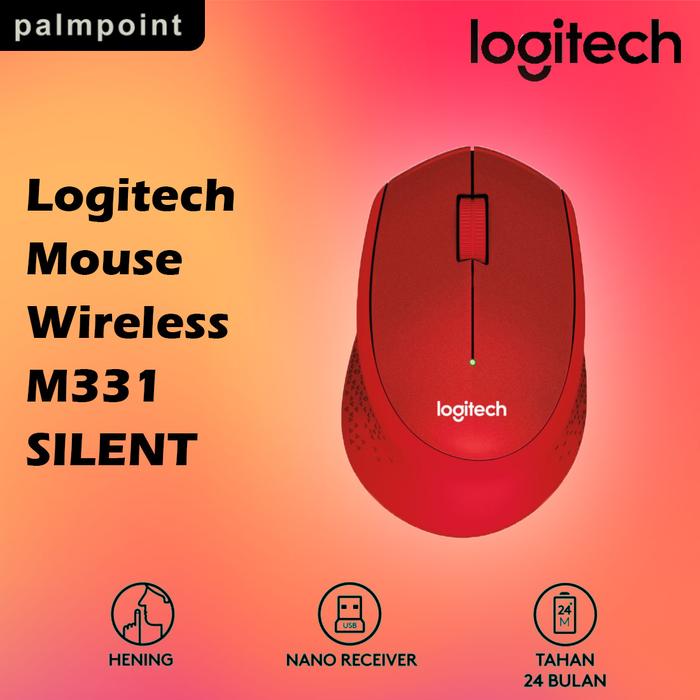 Gambar Logitech M331 Mouse Wireless Silent Click - Merah dari PalmPoint Store undefined Tokopedia