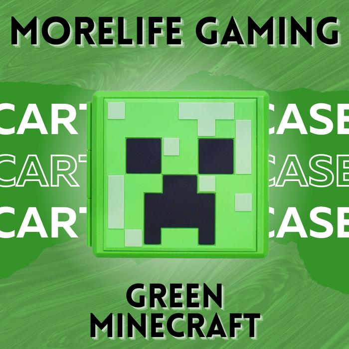 Gambar Nintendo switch premium cartridge case, game card case switch - Green-Minecraft dari MoreLife.Gaming undefined Tokopedia