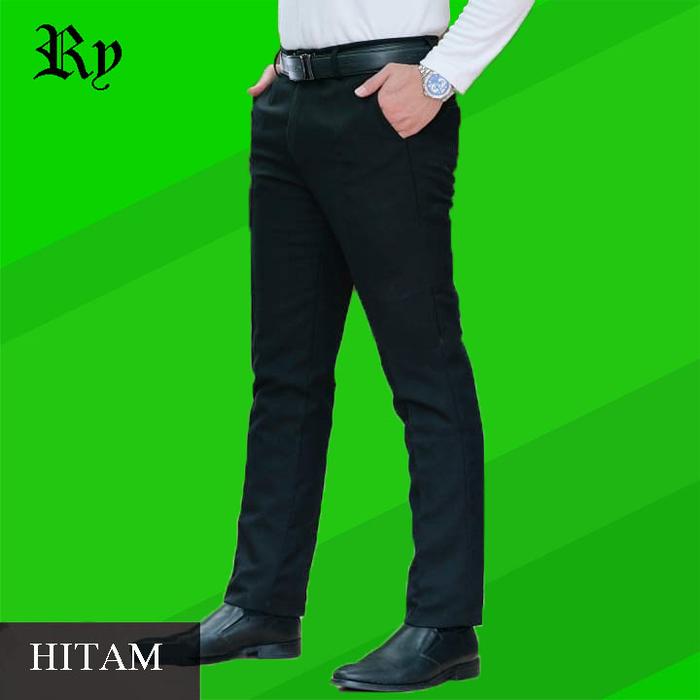 Gambar CELANA KERJA KATUN WOOL HITAM/CELANA FORMAL /CELANA SLIMFIT PRIA RY - 28 dari Agemans undefined Tokopedia