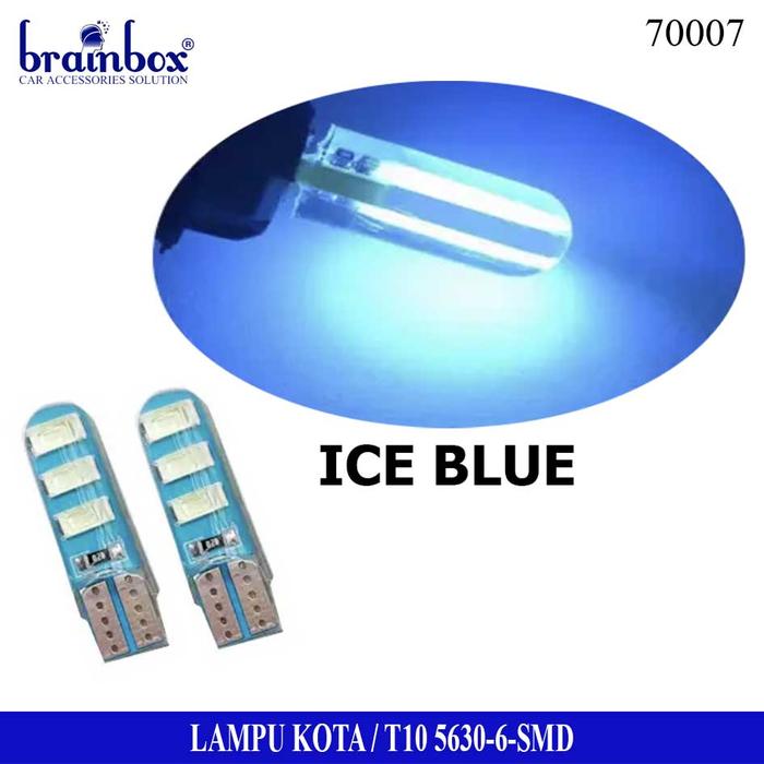 Gambar Lampu Senja Kota T10 5630-6SMD Lampu Kecil Mobil Bagasi Platform Atap - Ice Blue dari Brainbox Car and Home undefined Tokopedia