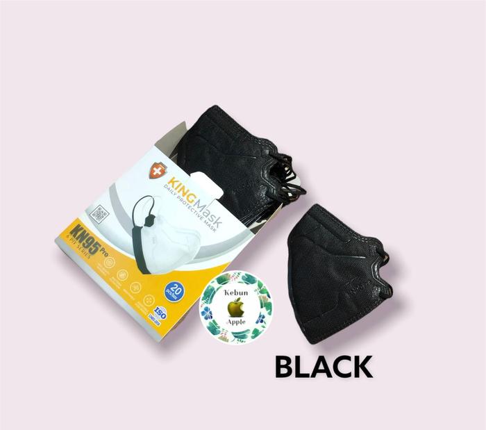 Gambar Masker KN95 KINGMASK 6PLY PRO isi 20 PCS - BLACK dari Warung Viral_NEW undefined Tokopedia