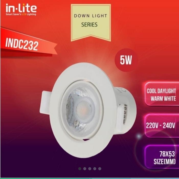 Gambar Indc232 lampu downlite/light mini LED cob adjustable 5w inlite putih dari susi electric &amp; mart undefined Tokopedia