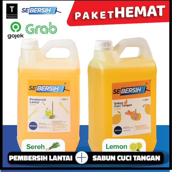Gambar (BUNDLING) Sebersih Pembersih Lantai & Sabun Cuci Tangan 5L (GOJEK) - Sereh+Lemon dari tokoraii Kota Administrasi Jakarta Selatan Tokopedia