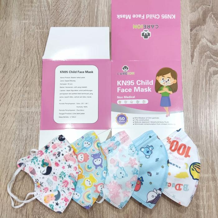 Gambar Masker KN95 Anak isi 50pcs // KnN95 kids - Mix Cewe dari NN HAPPY SHOP undefined Tokopedia
