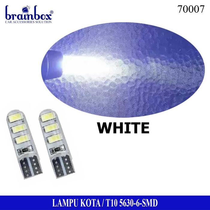 Gambar Lampu Senja Kota T10 5630-6SMD Lampu Kecil Mobil Bagasi Platform Atap - Putih dari Brainbox Car and Home undefined Tokopedia