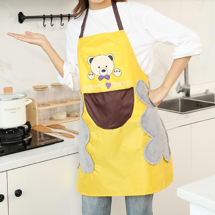 Gambar Apron Celemek Masak Anti Air dan Anti Minyak Waterproof Motif Beruang - Beruang Kuning dari Neo Shopping Mall undefined Tokopedia