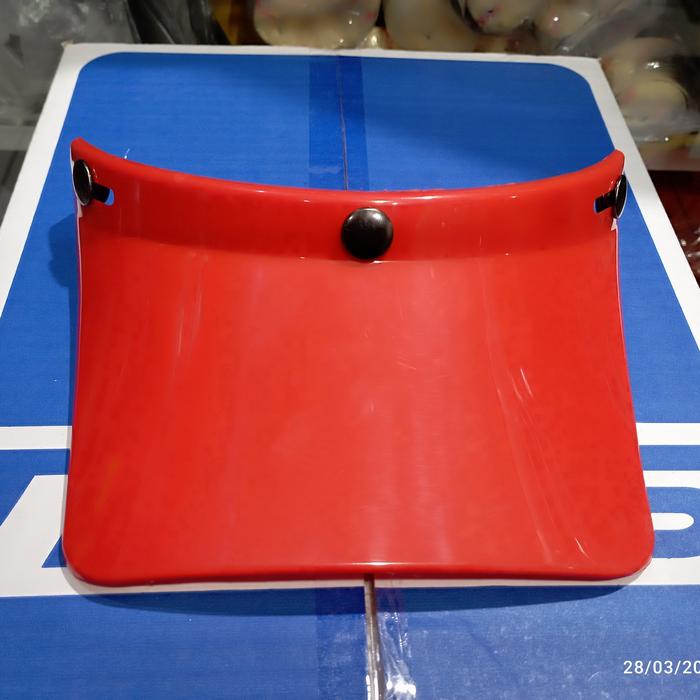 Gambar pet helm bogo retro panjang - merah glosy dari MR store.20 undefined Tokopedia