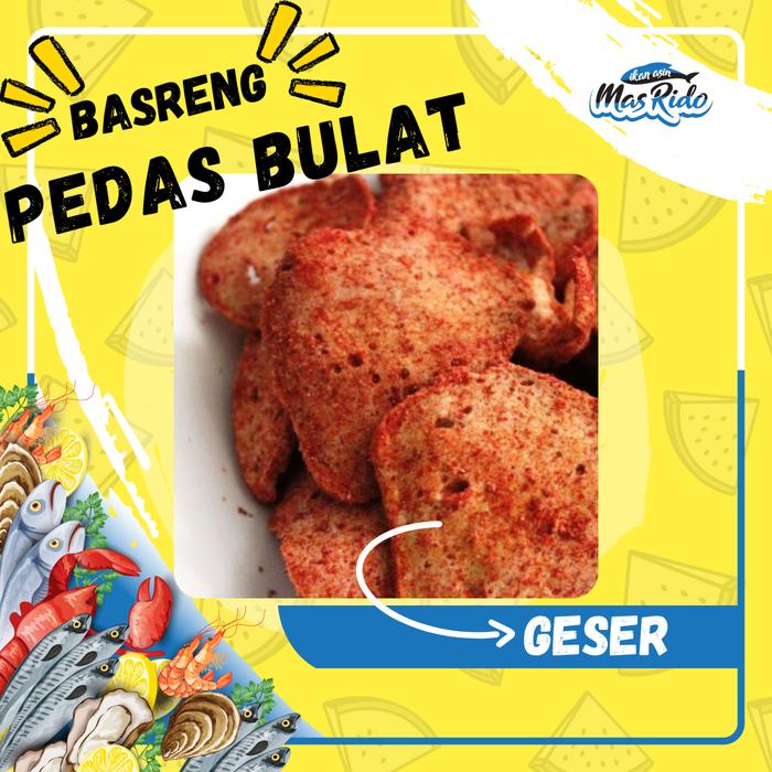 Gambar Basreng Bulat Pedas Keripik Basreng Pedas Renyah Cemilan Basreng dari Warung Ikan Asin Ms Rido undefined Tokopedia