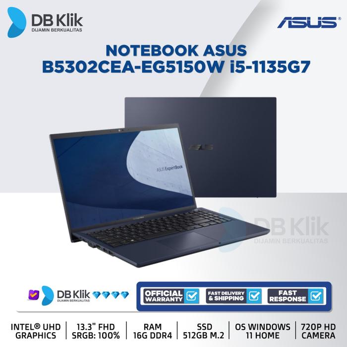 Notebook ASUS B5302CEA-EG5150W i5-1135G7 16GB 512GB Windows 11 13.3"