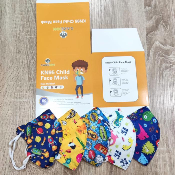 Gambar Masker KN95 Anak isi 50pcs // KnN95 kids - Mix Cowo dari NN HAPPY SHOP undefined Tokopedia