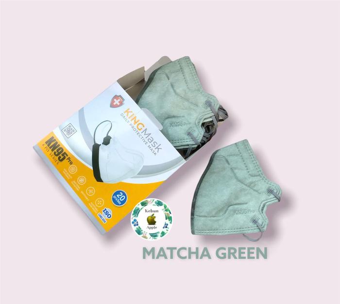 Gambar Masker KN95 KINGMASK 6PLY PRO isi 20 PCS - MATCHA GREEN dari Warung Viral_NEW undefined Tokopedia