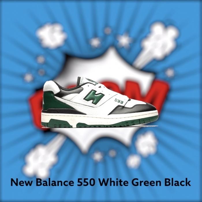 Gambar Nb 550 New Balance 550 White Green Black ORIGINAL - Hitam, 39 dari Boomcoltd undefined Tokopedia